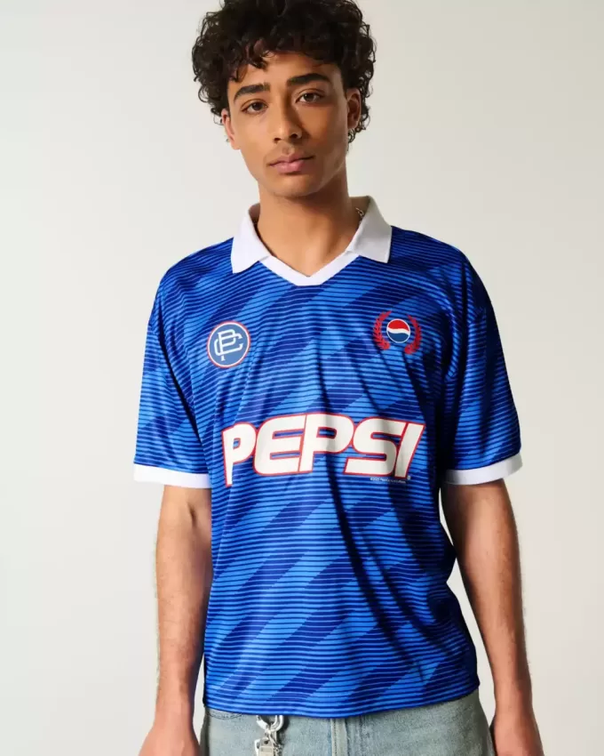 Kastenförmiges Trikot mit Pepsi-Grafik Kastenförmiges Trikot mit Pepsi-Grafik