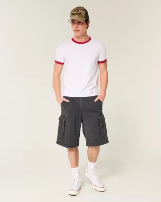 Knielange Baggy-Cargo-Shorts