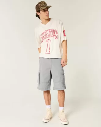 Knielange Baggy-Cargo-Shorts
