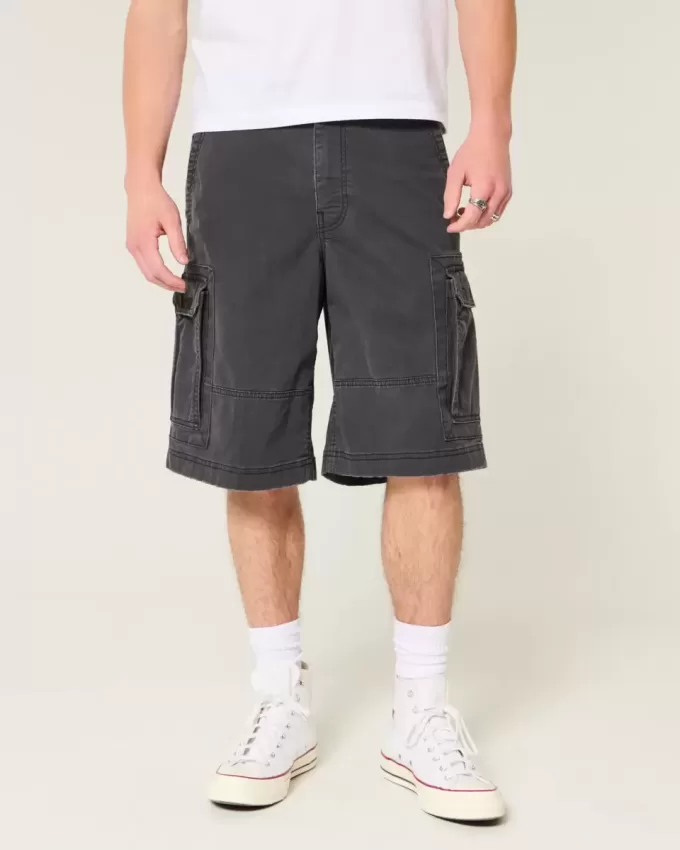 Knielange Baggy-Cargo-Shorts