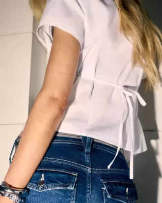 Kurzarm-Popeline-Hemd