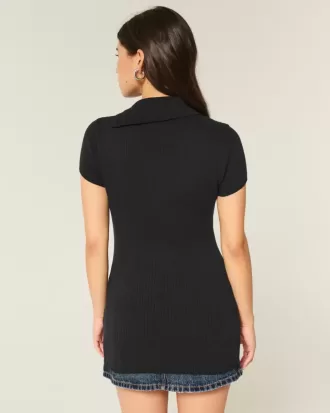 Kurzarm-Tunika-Pullover