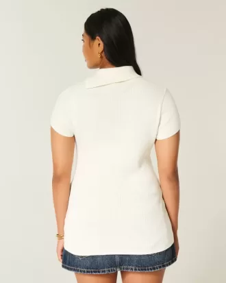 Kurzarm-Tunika-Pullover