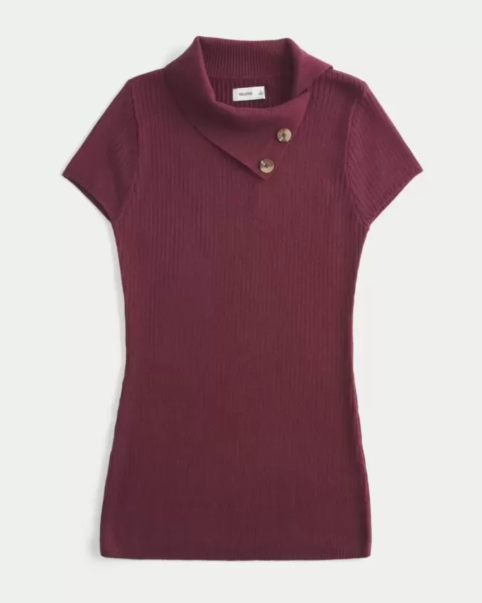Kurzarm-Tunika-Pullover