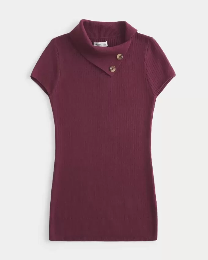 Kurzarm-Tunika-Pullover Kurzarm-Tunika-Pullover