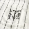 Kurzärmliges Bermuda-Hemd aus Leinenmischung mit Grafik im kastigem Schnitt