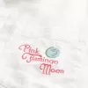Kurzärmliges Hemd aus Leinenmischung mit rosa Flamingo-Mond-Grafik