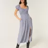 Kurzärmliges Maxikleid mit offenem Rücken Kurzärmliges Maxikleid mit offenem Rücken