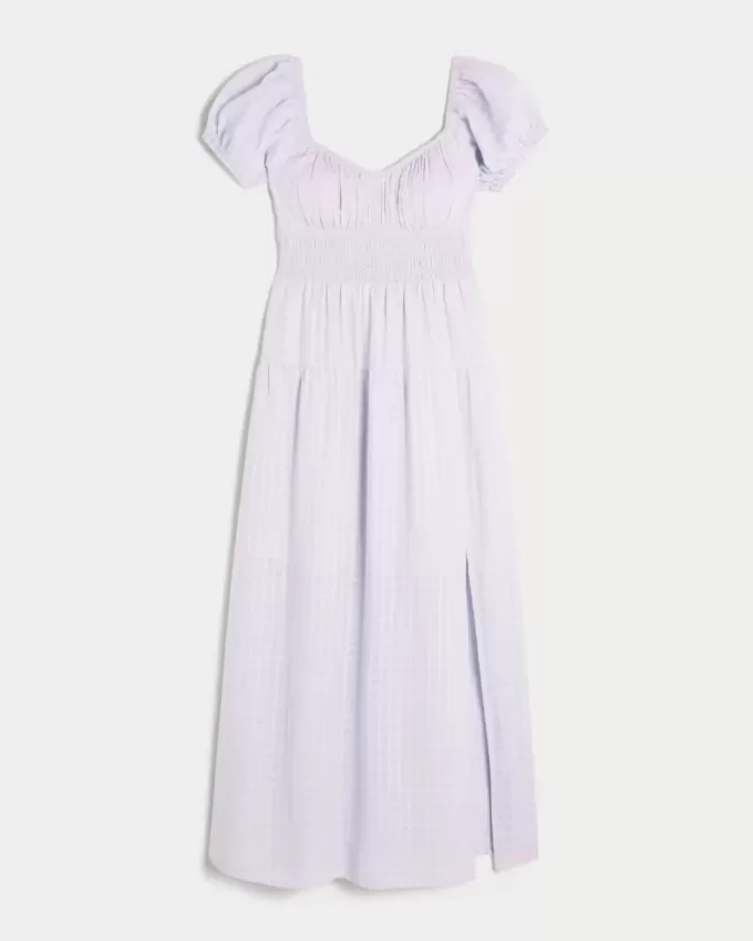 Kurzärmliges Maxikleid mit offenem Rücken Kurzärmliges Maxikleid mit offenem Rücken