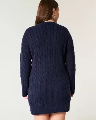 Kuscheliges Pulloverkleid mit Zopfmuster