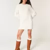 Kuscheliges Pulloverkleid mit Zopfmuster