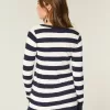 Langärmliger Babydoll-Pullover mit eckigem Ausschnitt