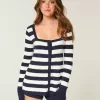 Langärmliger Babydoll-Pullover mit eckigem Ausschnitt