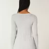 Langärmliger Babydoll-Pullover mit eckigem Ausschnitt