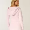 Langärmliges Fleecekleid mit Kapuze