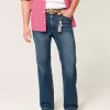 Lockere Bootcut-Jeans in dunkler Waschung Lockere Bootcut-Jeans in dunkler Waschung