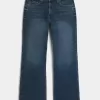 Lockere Bootcut-Jeans in dunkler Waschung Lockere Bootcut-Jeans in dunkler Waschung