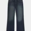 Lockere Bootcut-Jeans in dunkler Waschung Lockere Bootcut-Jeans in dunkler Waschung