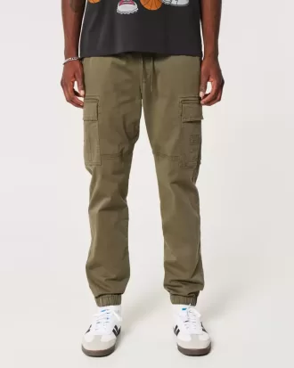 Lockere Cargo-Jogginghose aus Twill Lockere Cargo-Jogginghose aus Twill
