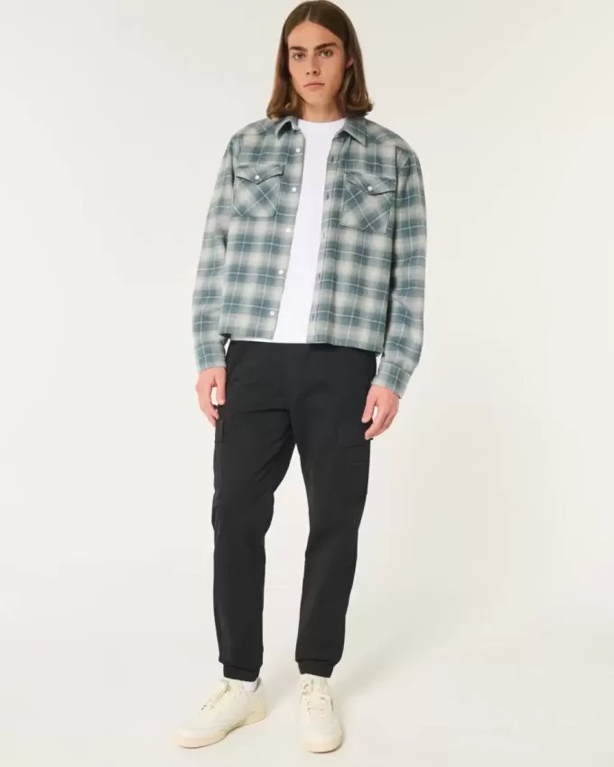 Lockere Cargo-Jogginghose aus Twill
