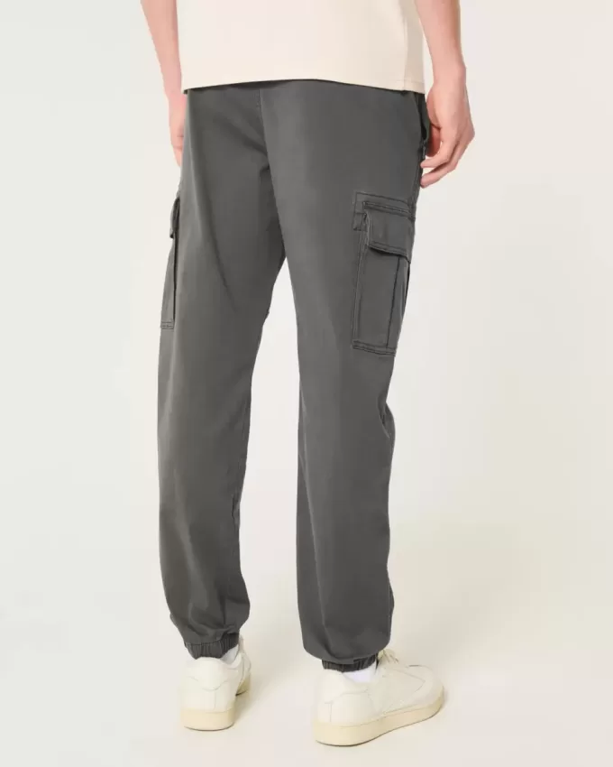 Lockere Cargo-Jogginghose aus Twill Lockere Cargo-Jogginghose aus Twill