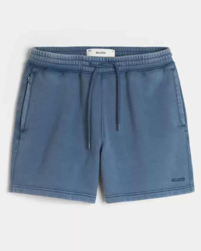 Lockere Fleece-Shorts bis zur Mitte des Oberschenkels Lockere Fleece-Shorts bis zur Mitte des Oberschenkels