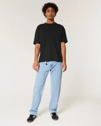 Lockere Jeans in heller Waschung