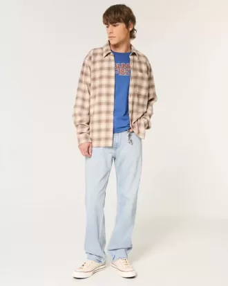 Lockere Jeans in heller Waschung Lockere Jeans in heller Waschung
