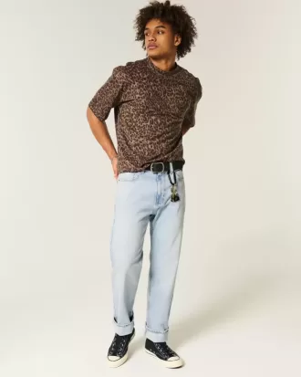 Lockere Jeans in heller Waschung Lockere Jeans in heller Waschung