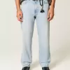 Lockere Jeans in heller Waschung Lockere Jeans in heller Waschung