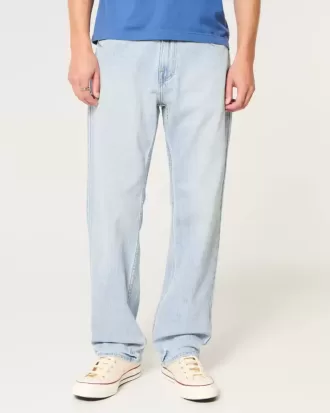 Lockere Jeans in heller Waschung Lockere Jeans in heller Waschung