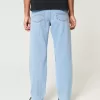 Lockere Jeans in heller Waschung