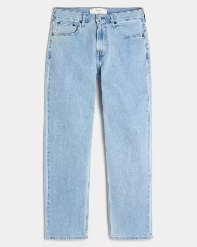 Lockere Jeans in heller Waschung