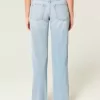 Lockere Jeans mit niedrigem Bund und heller Waschung Lockere Jeans mit niedrigem Bund und heller Waschung