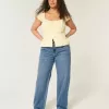 Lockere Jeans mit niedriger Taille und mittlerer Waschung Lockere Jeans mit niedriger Taille und mittlerer Waschung