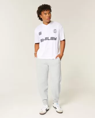 Lockere Ripp-Jogginghose