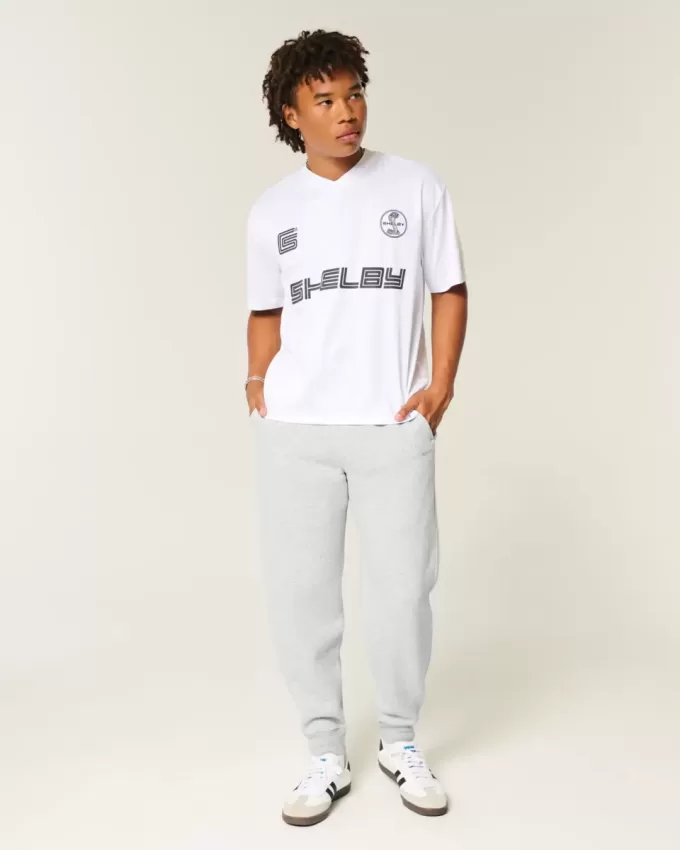 Lockere Ripp-Jogginghose