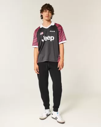 Lockere Ripp-Jogginghose