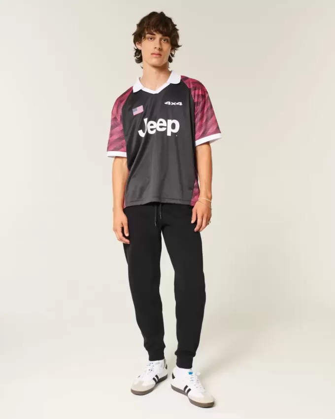 Lockere Ripp-Jogginghose