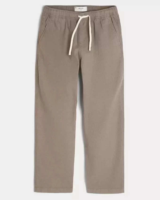 Lockere Schlupfhose aus Leinenmischung