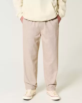 Lockere Schlupfhose aus Leinenmischung