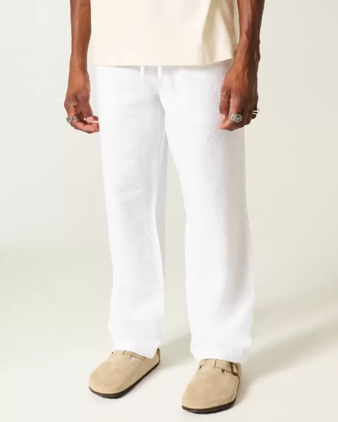 Lockere Schlupfhose aus Seersucker