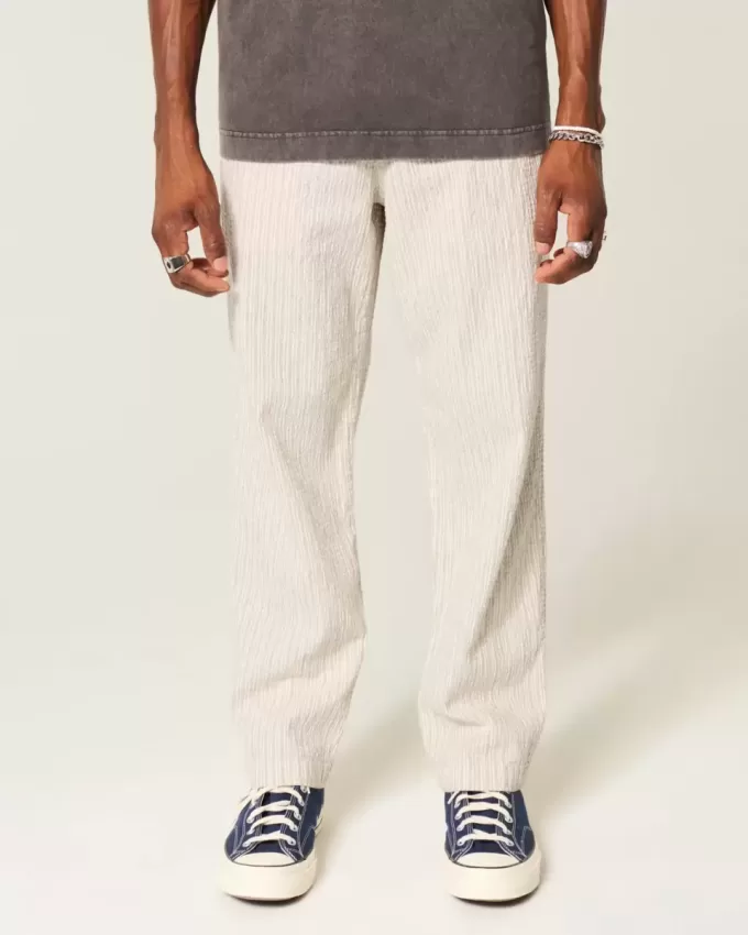 Lockere Schlupfhose aus Seersucker
