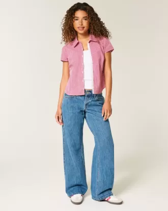 Low-Rise Baggy-Jeans mit mittlerer Waschung