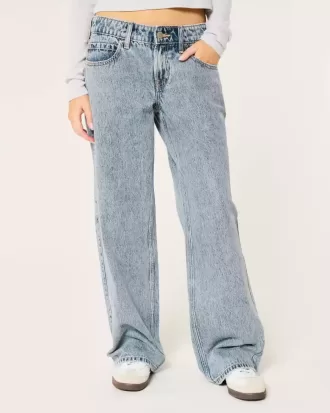 Low-Rise Baggy-Jeans mit mittlerer Waschung