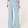 Low-Rise Baggy-Jeans mit mittlerer Waschung