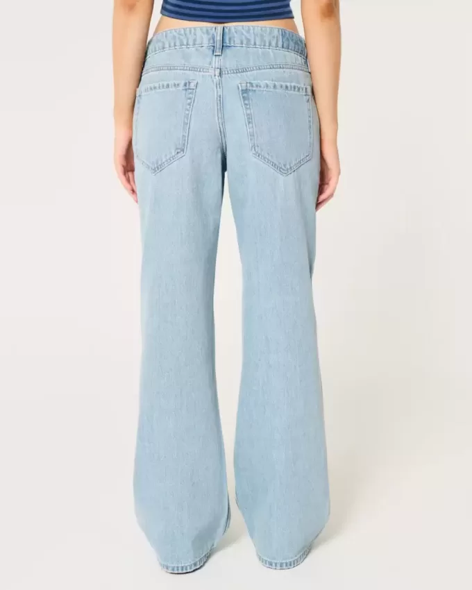 Low-Rise Baggy-Jeans mit mittlerer Waschung