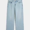 Low-Rise Baggy-Jeans mit mittlerer Waschung