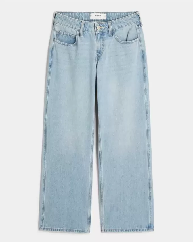 Low-Rise Baggy-Jeans mit mittlerer Waschung