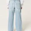Low-Rise-Baggy-Jeans mit Rissen in heller Waschung Low-Rise-Baggy-Jeans mit Rissen in heller Waschung
